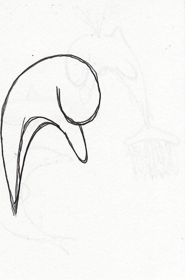 画卡通海豚教程图解 3: Stomach
