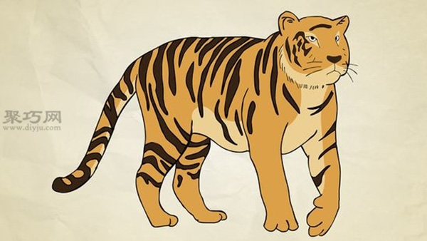 老虎的畫法步驟 教你怎么畫老虎全身簡筆畫