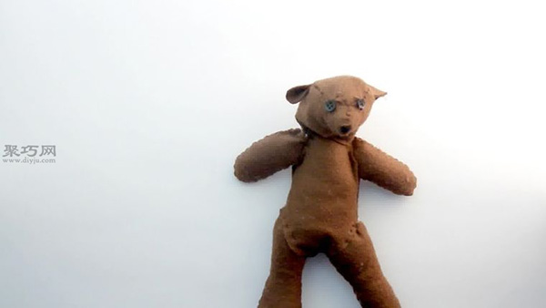 旧衣服手工制作玩偶泰迪熊公仔教程 如何DIY立体泰迪熊布艺娃娃步骤图解