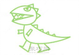 最简单的恐龙怎么画？这里教你怎么画凶猛的恐龙霸王龙