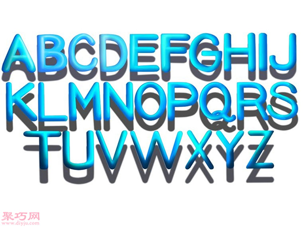 畫A-Z立體字母教程 怎么畫A-Z立體字母