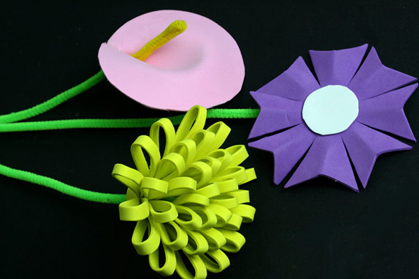 怎么样做菊花 用海绵纸做花图片教程
