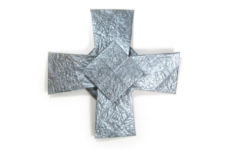 方形十字架折纸折法图解