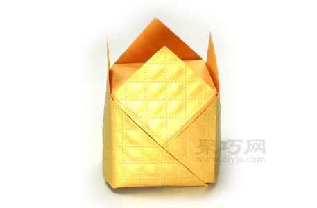 手工折紙立體黃冠簡單圖解