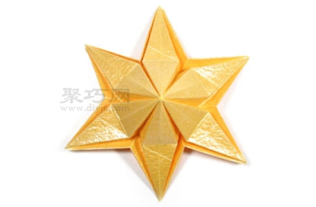 立体六角星折纸怎么折