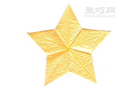 手工折紙五角貝殼星折法圖解