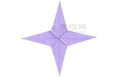 手工折紙貝殼四角星圖解教程