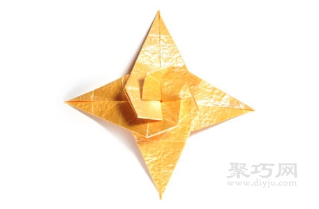 手工折紙四角螺旋星簡單折法