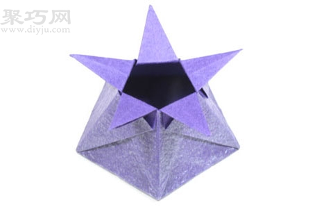 手工折紙五角星星盒子折法步驟