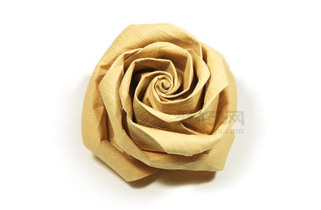 漩渦川崎玫瑰折紙步驟圖解
