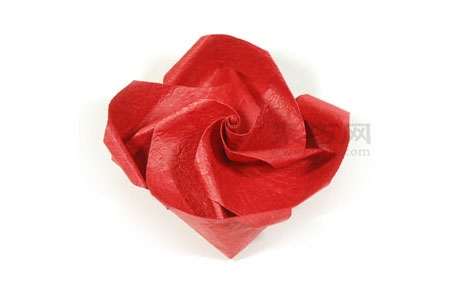可爱的玫瑰花简单折纸 几分钟学会