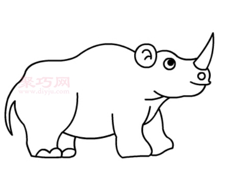 犀牛畫法第5步