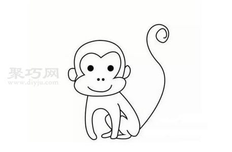 猴子簡筆畫畫法 簡單又漂亮