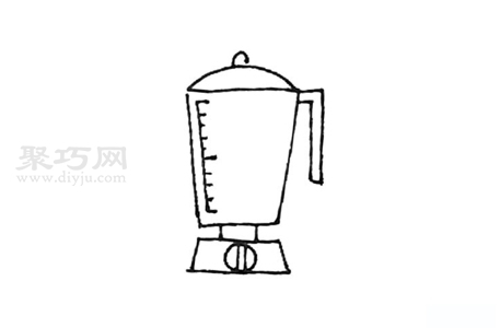 榨汁機畫法步驟圖解 來學榨汁機簡筆畫