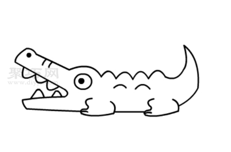 鳄鱼如何画才好看 来学鳄鱼简笔画画法