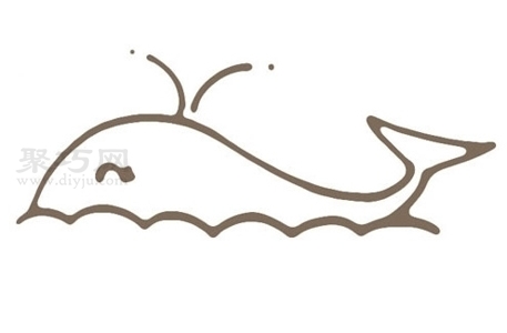 四步怎么画鲸鱼 鲸鱼简笔画画法