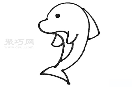 海豚画法图解 一起来学海豚简笔画