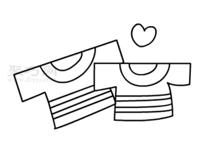 情侶T恤怎么畫好看又簡單 來看情侶T恤簡筆畫畫法
