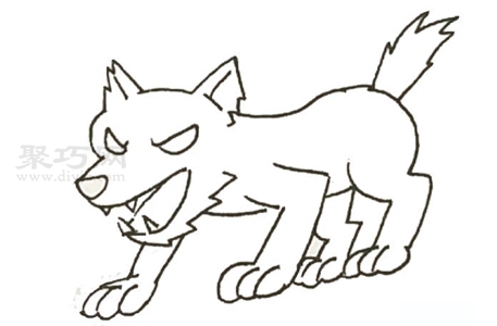 狼怎么畫最簡單 狼簡筆畫教程