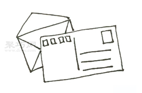 怎么畫明信片最簡單 明信片簡筆畫步驟