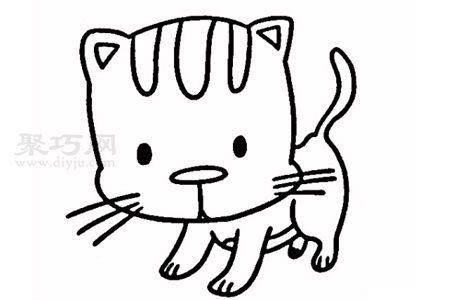 小猫简笔画画法 简单又漂亮