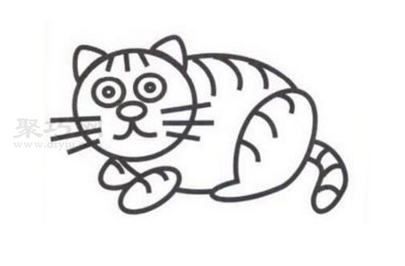 怎么画猫 一步一步教你画猫简笔画