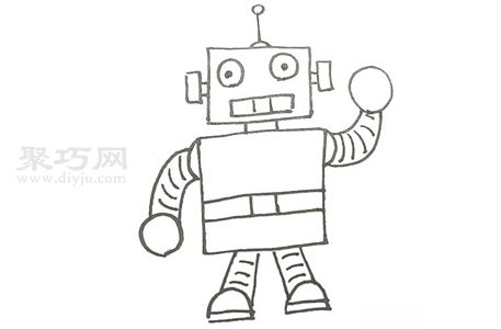 機器人怎么畫 來看機器人簡筆畫畫法