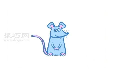 儿童画老鼠步骤图解 来学老鼠简笔画