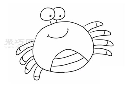 怎么畫卡通螃蟹才好看 一步一步教你畫卡通螃蟹簡筆畫