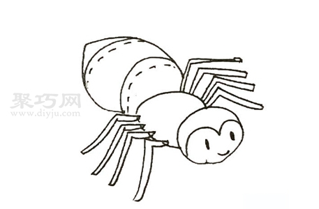 蜘蛛畫法圖解 一起來學蜘蛛簡筆畫