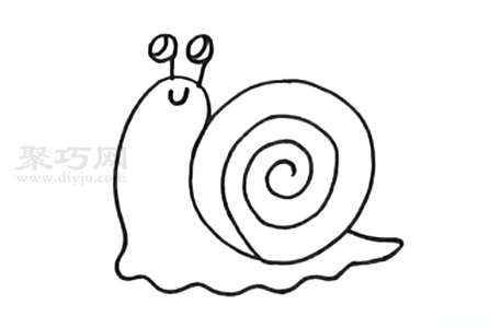 幼儿画蜗牛 一起来学蜗牛简笔画
