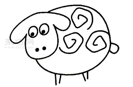 怎么画可爱的的小羊最简单 来看可爱的的小羊简笔画画法