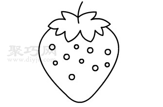 怎么画草莓简单又漂亮 草莓简笔画画法