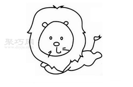 幼儿画狮子 一起来学狮子简笔画