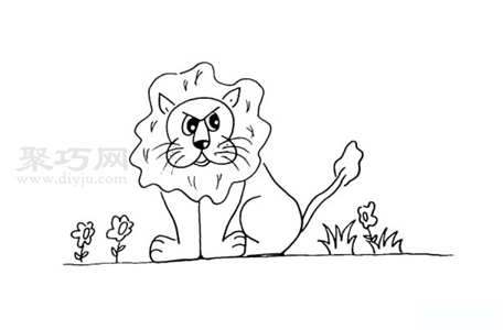 怎么画狮子 一步一步教你画狮子简笔画