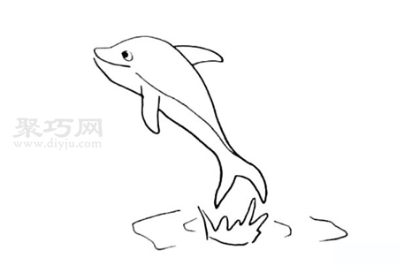 一步一步教你画海豚简笔画
