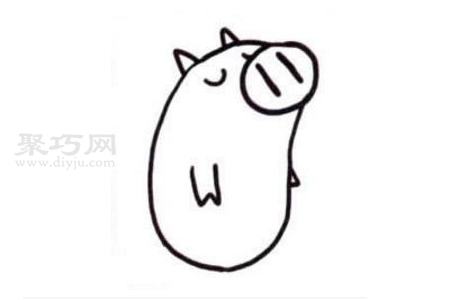 小猪画法教程 一起来学小猪简笔画