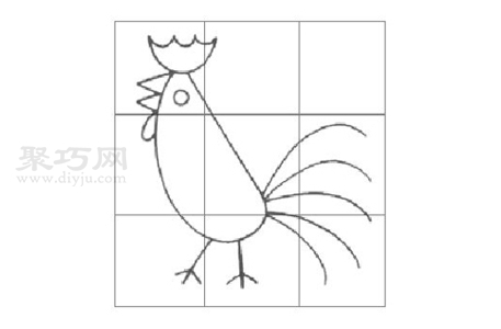 公鸡怎么画最简单 公鸡简笔画步骤