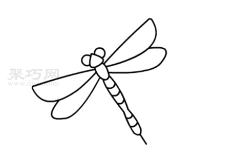 蜻蜓画法图解 一起来学蜻蜓简笔画