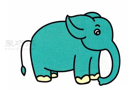 大象画法图解 一起来学大象简笔画
