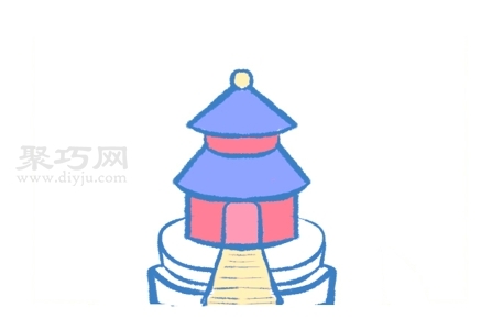 如何畫北京天壇好看又簡單 北京天壇簡筆畫步驟
