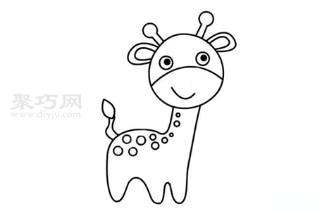 怎么畫卡通長頸鹿簡單又漂亮 來學卡通長頸鹿簡筆畫畫法