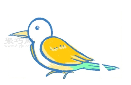 啄木鳥畫法 一起來學啄木鳥簡筆畫
