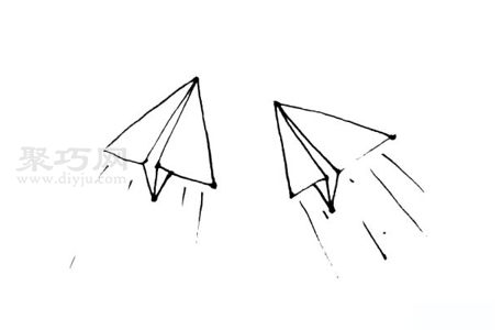 幼兒畫紙飛機步驟 一起來學紙飛機簡筆畫
