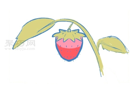 草莓如何画简单又漂亮 来看草莓简笔画画法