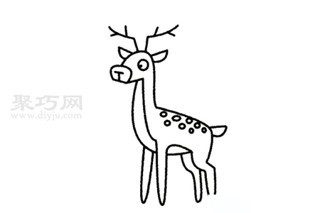 如何畫麋鹿好看又簡單 來學麋鹿簡筆畫畫法