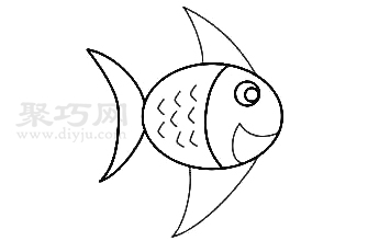 小魚畫法簡單又漂亮 來學小魚簡筆畫