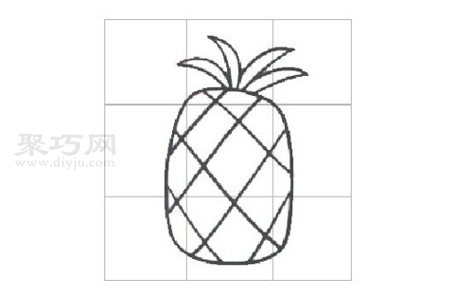菠萝怎么画 来学菠萝简笔画画法