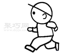 奔跑的小男孩画法 一起来学奔跑的小男孩简笔画