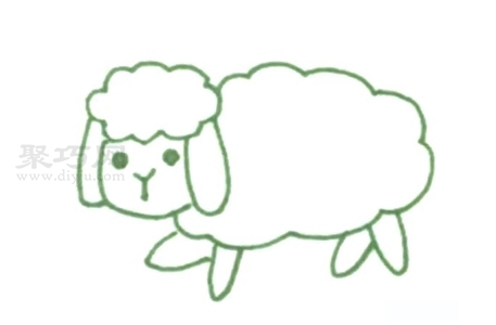 绵羊如何画 来学绵羊简笔画步骤